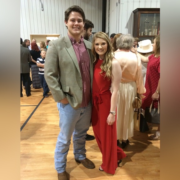 Ralph Lauren Vibrant Red Tie-Waist Jumpsuit - Picture 12 of 13